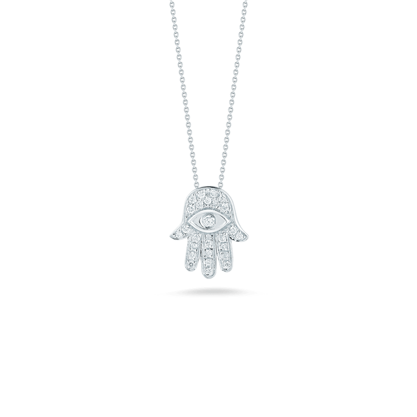 Hamsa Pendant with Diamonds