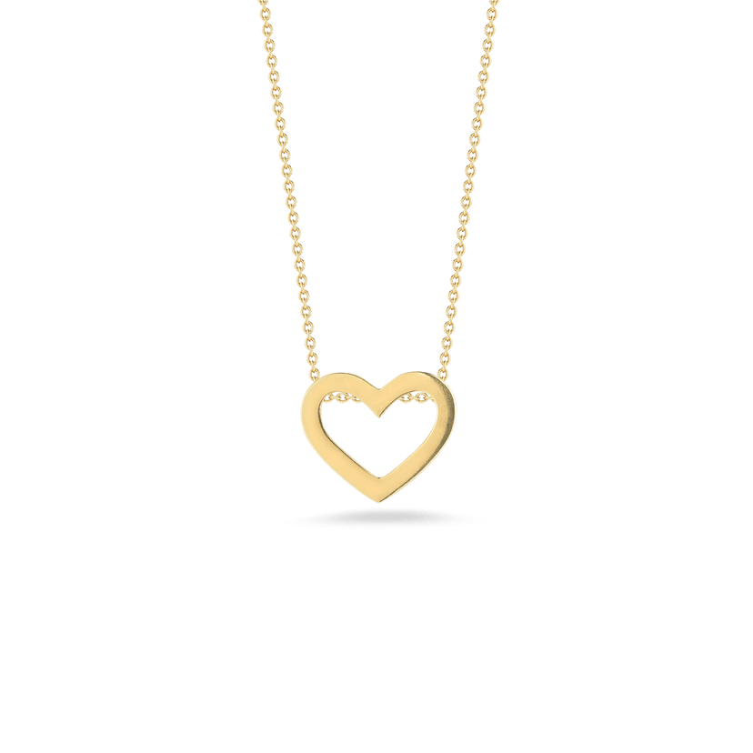 18K Yellow Gold Heart Pendant