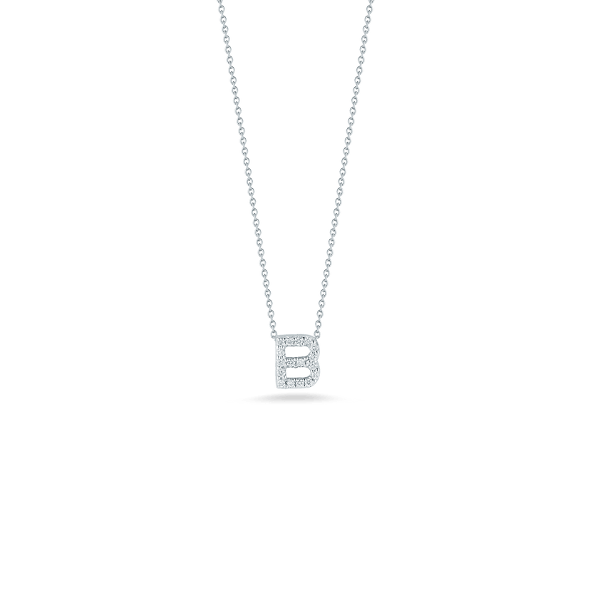 Love Letter B Pendant with Diamonds