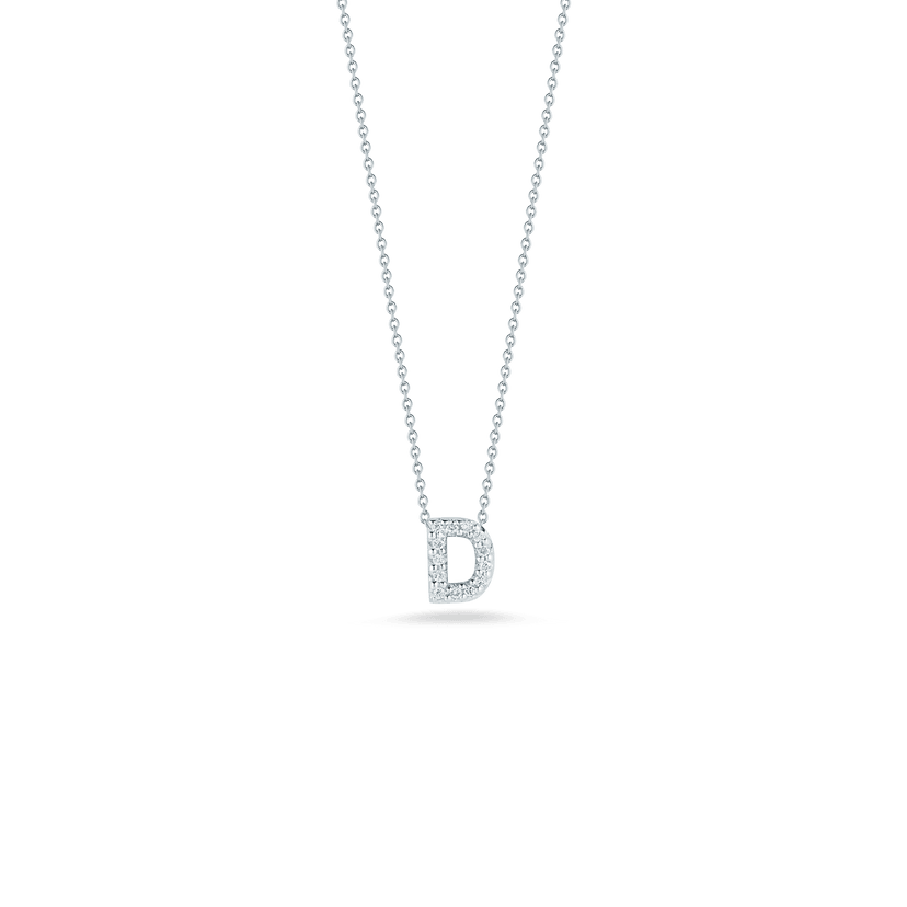 Love Letter D Pendant with Diamonds