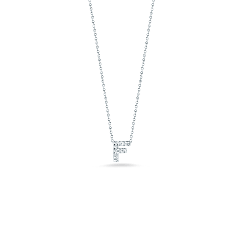 Love Letter 'F' Pendant with Diamonds