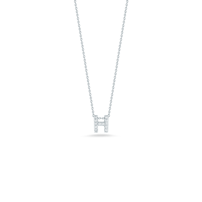 Love Letter 'H' Pendant with Diamonds