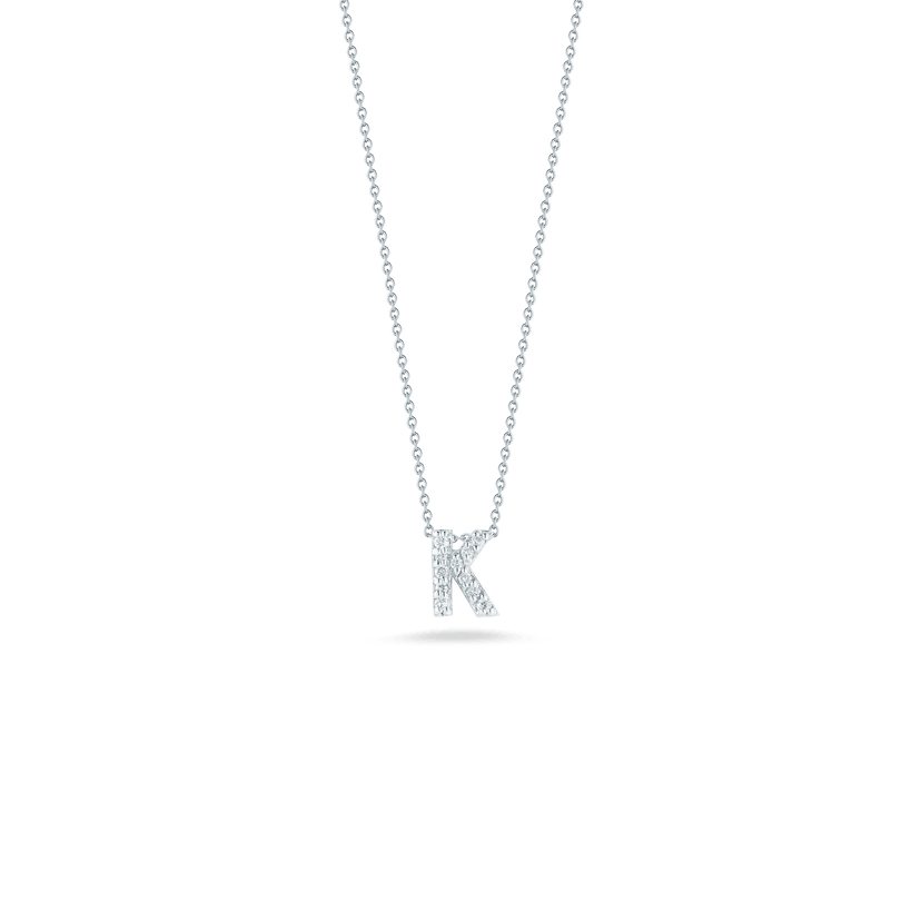 Love Letter K Pendant with Diamonds