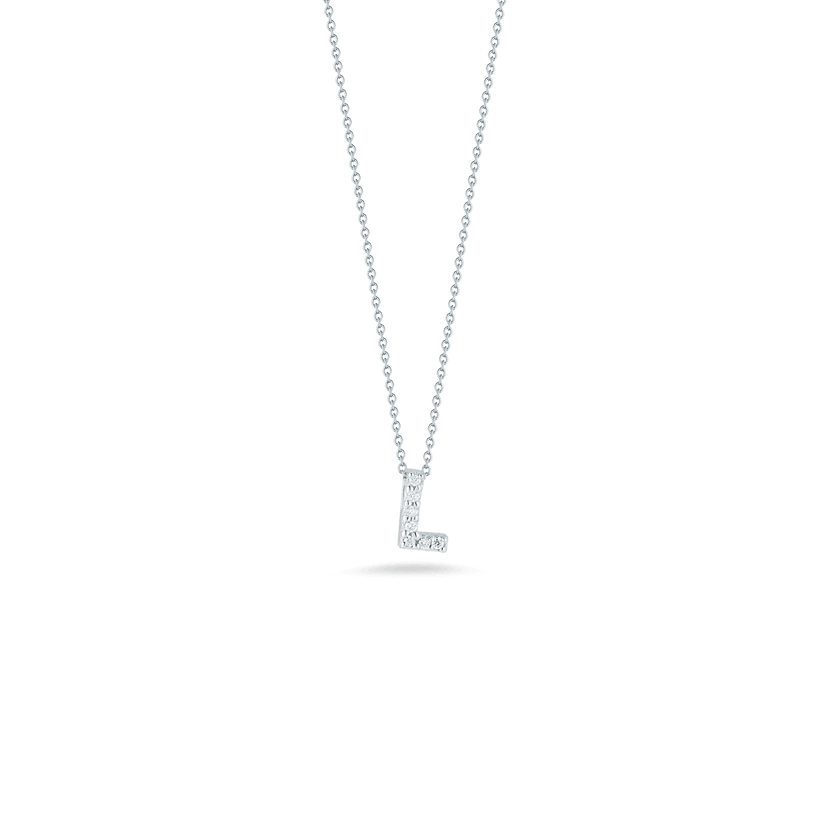 Love Letter 'L' Pendant with Diamonds