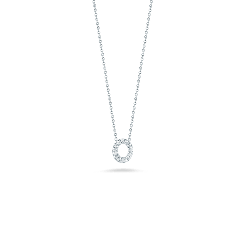 Love Letter 'O' Pendant with Diamonds