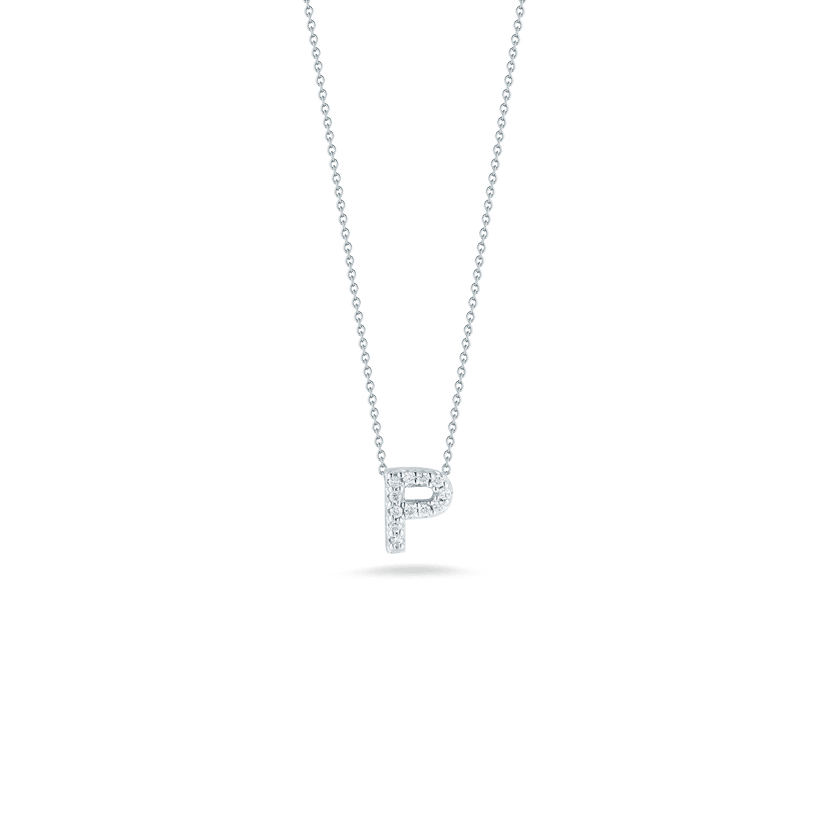 Love Letter 'P' Pendant with Diamonds