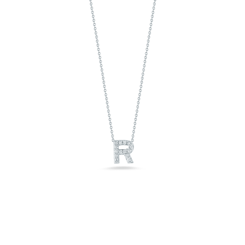 Love Letter 'R' Pendant with Diamonds