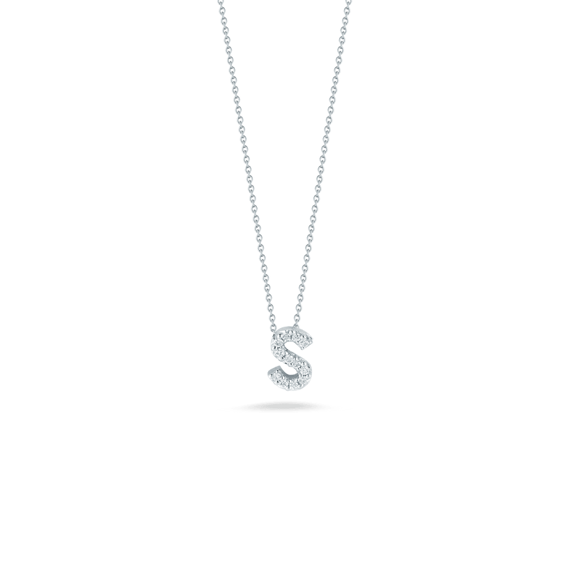 Love Letter S Pendant with Diamonds