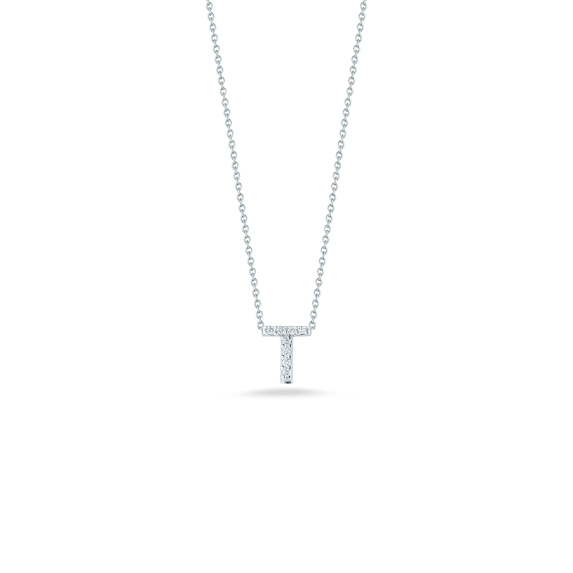 Love Letter 'T' Pendant with Diamonds