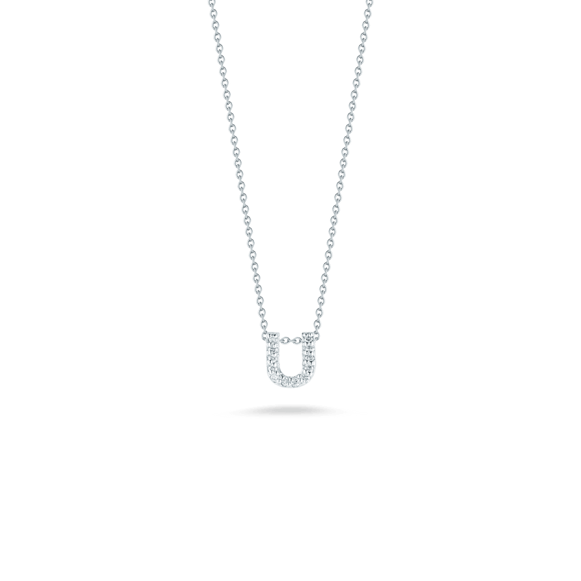 Love Letter 'U' Pendant with Diamonds