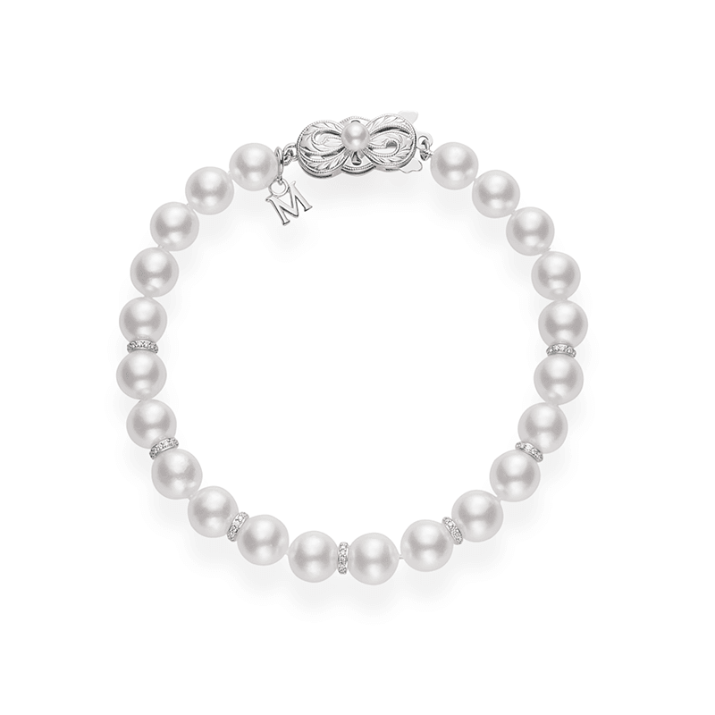 18k White Gold Akoya Pearl Bracelet