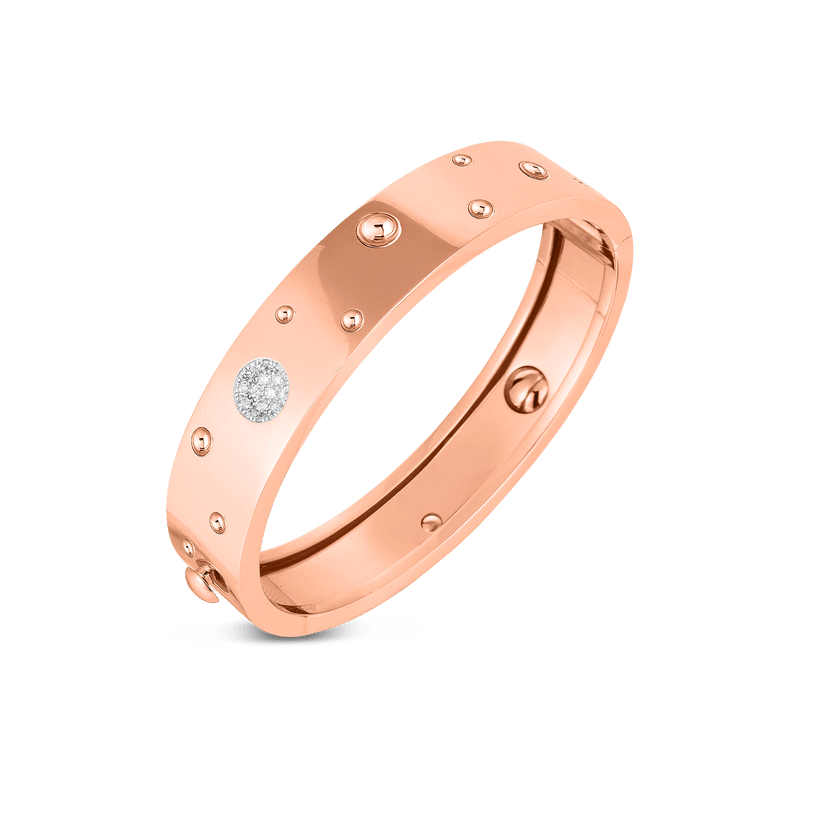 Rose Gold and Diamond Pois Moi Luna Medium Bracelet