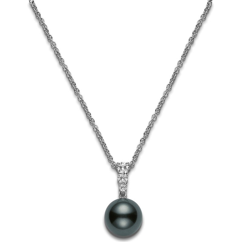 Black South Sea Pearl and Diamond Pendant