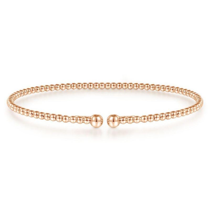 Split Rose Gold Beaded Bujukan Bangle