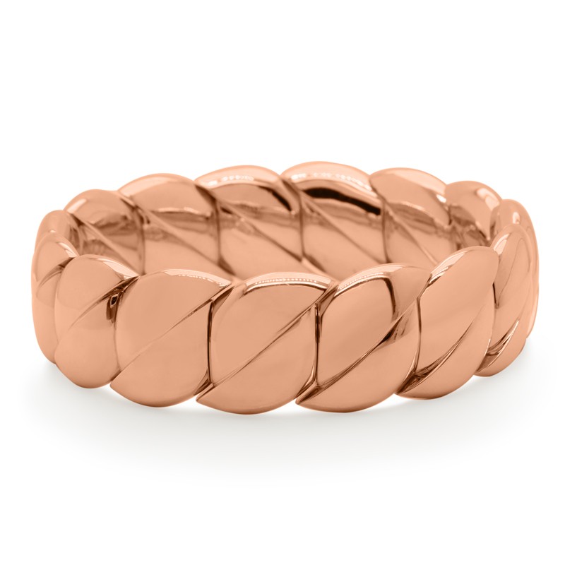 18k Rose Gold Large Offset Stretch Bracelet