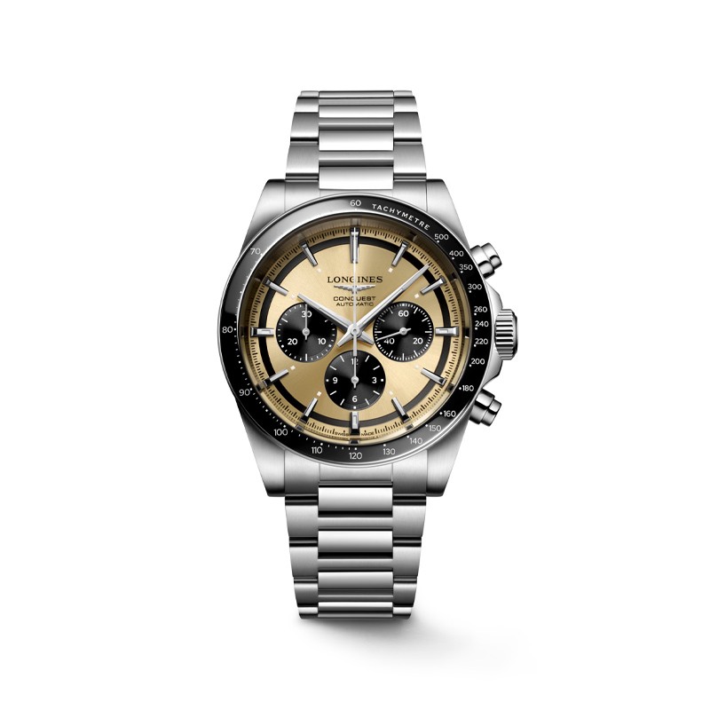 Stainless Steel Conquest Chronograph