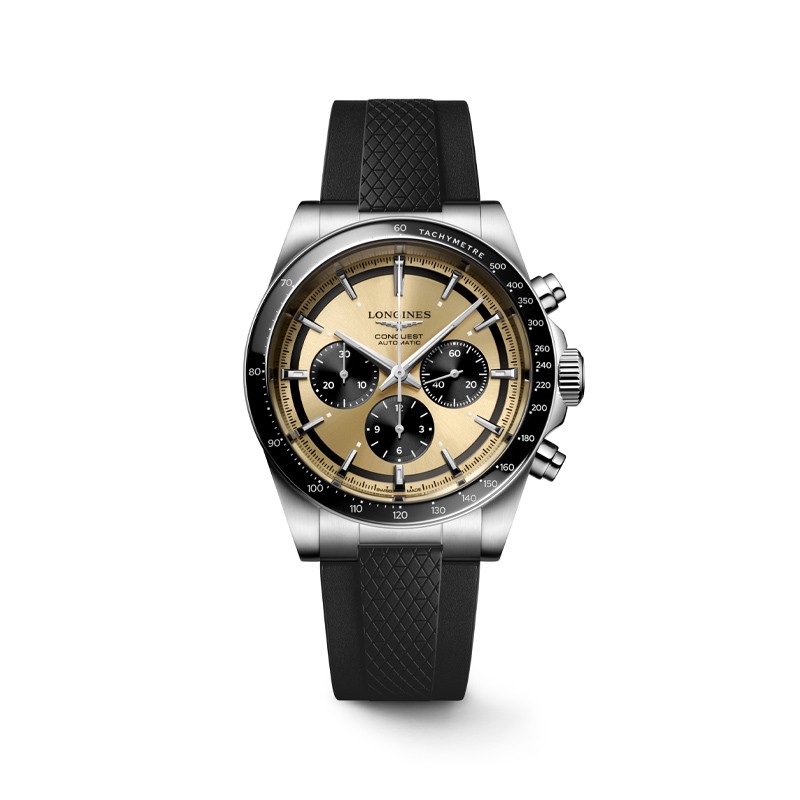 Stainless Steel Conquest Chronograph