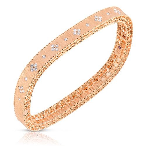 18k Rose Gold Diamond Bangle