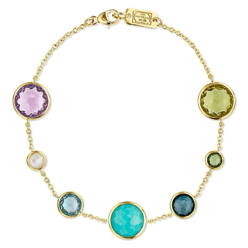 18k Yellow Gold Lollipop Multichain Bracelet
