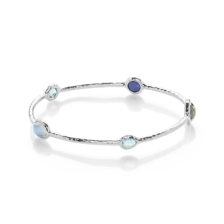 Sterling Silver Rock Candy Bangle Bracelet