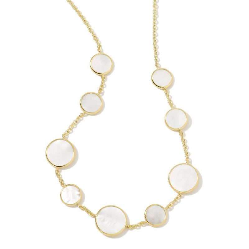 18k Yellow Gold Rock Candy Slice Necklace
