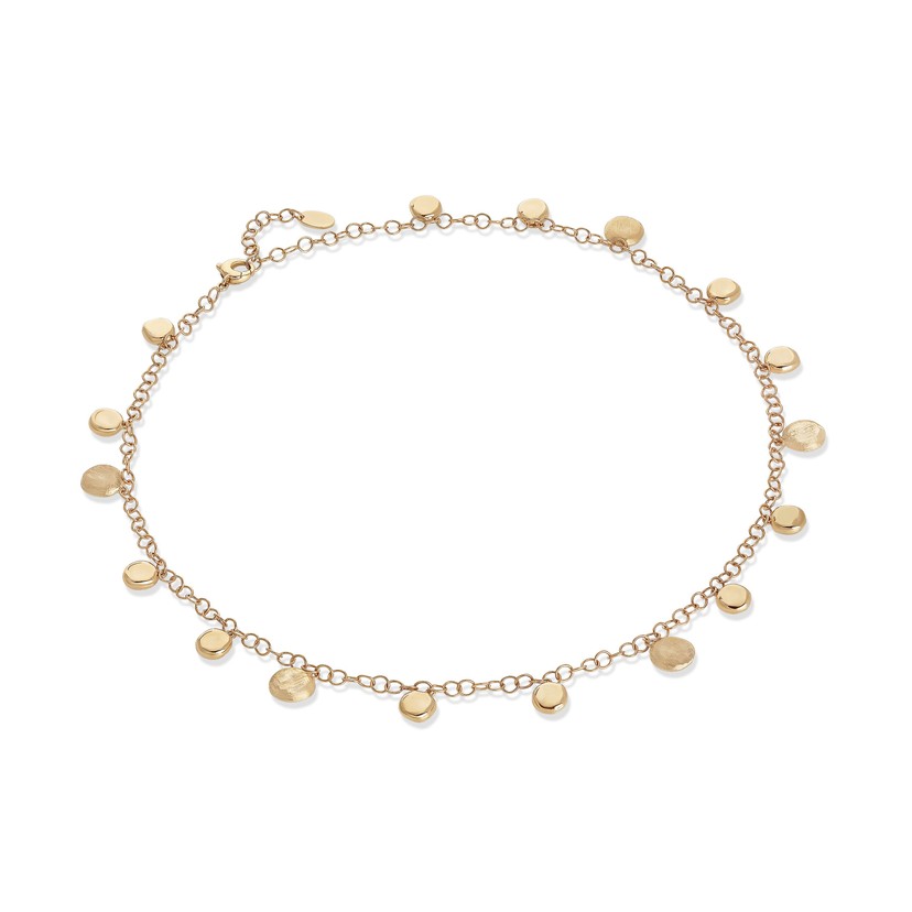 18k Yellow Gold Jaipur Round Charm Necklace