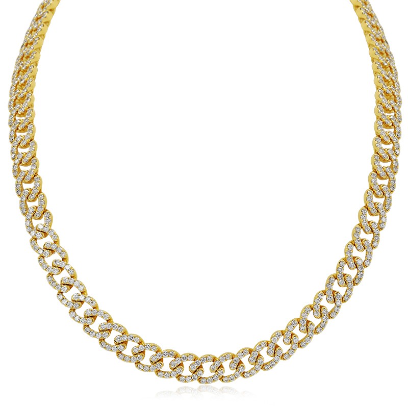 18k Yellow Gold Diamond Necklace