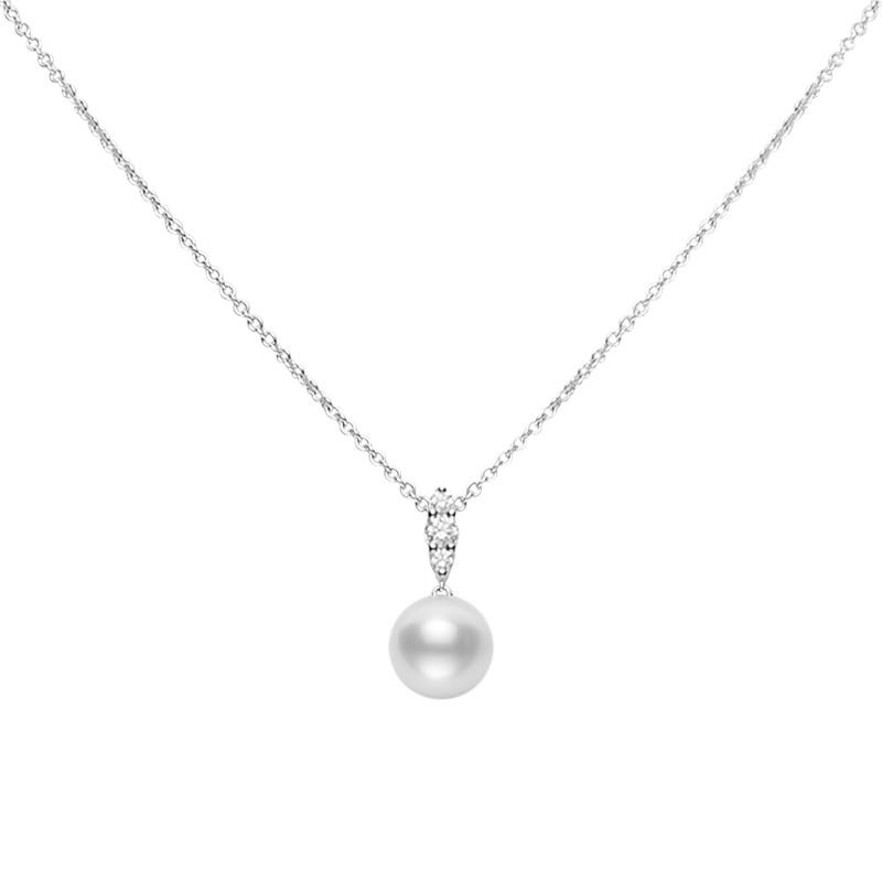 18k White Gold Morning Dew Diamond Necklace