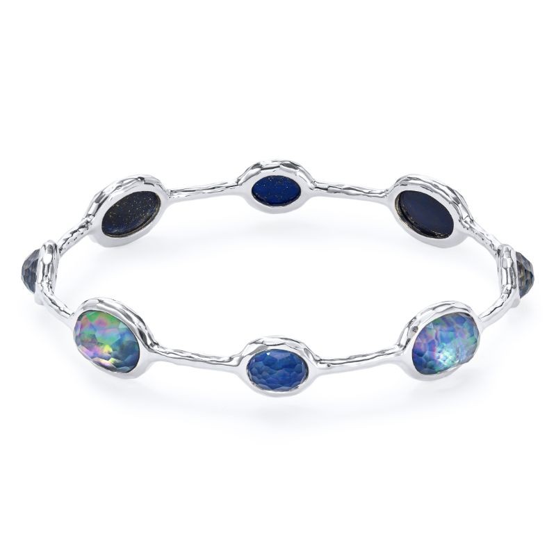Sterling Silver Rock Candy Hammered Bracelet