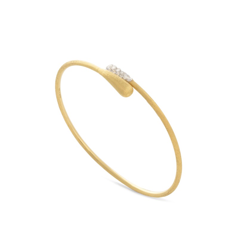 18k Two-Tone Gold and Diamond Hugging Cuff