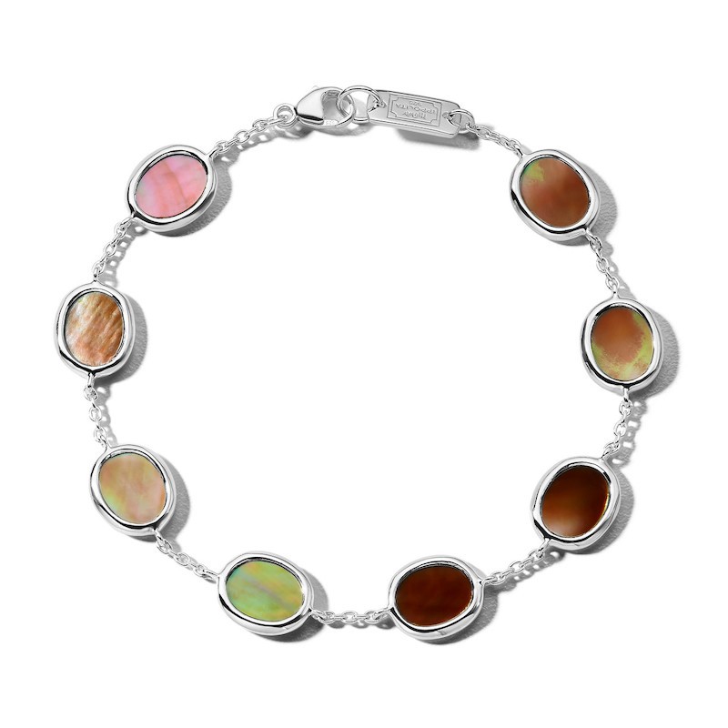 Silver Brown Shell Bracelet