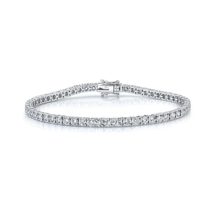 14k White Gold Illusion Diamond Tennis Bracelet