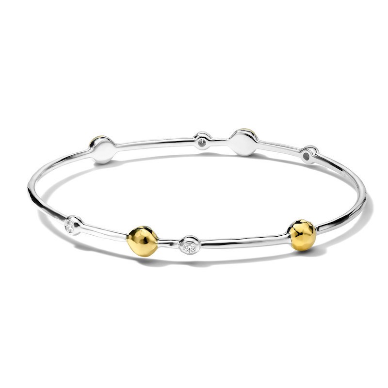 Two Tone Stardust Diamond Bangle