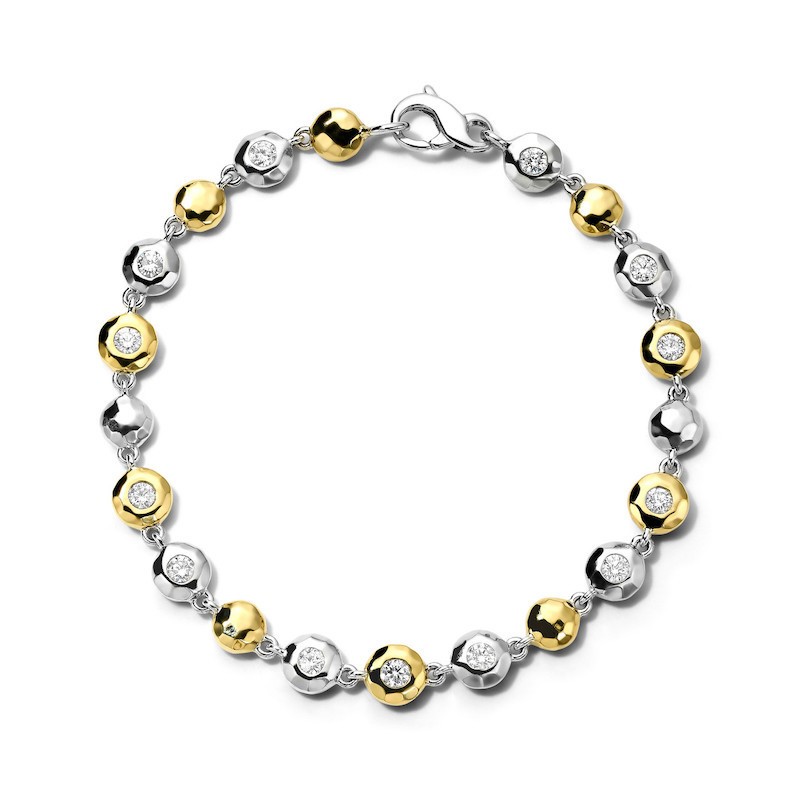 Two Tone Stardust Diamond Bangle