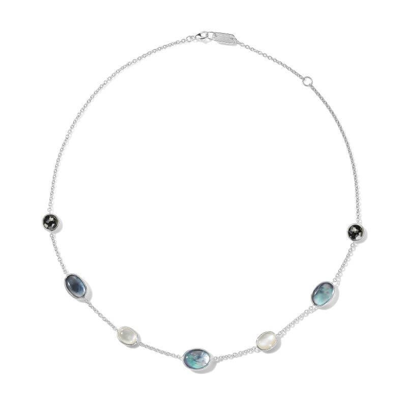 Sterling Silver Rock Candy Multi Color Necklace